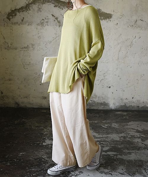 パンツ レディース 春 リネンタッチ2タックワイドパンツ M L 春夏秋 ボトムス ベージュ モカ ブラック 黒 キナリ モカカーキ ストライプ 無地 リネン アンドイット And It Magaseek