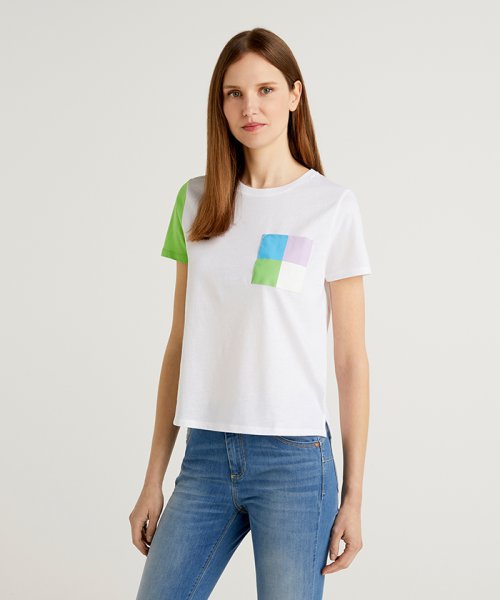 セール ラウンドネックパステルカラーブロックtシャツ カットソー ベネトン レディース Benetton Women Magaseek セール ラウンドネックパステルカラーブロックtシャツ カットソー ベネトン レディース Benetton Women Magaseek