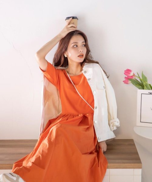 セール 15 Off 前後2way ドッキングヘップバーンワンピース 手洗い可能 ビッキー Vicky Magaseek