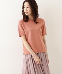 NATURAL BEAUTY BASIC(ナチュラルビューティーベーシック)/[UVカット]オーガニックコットンサマーベーシックニットミラノリブプルオーバー/サーモンオレンジ