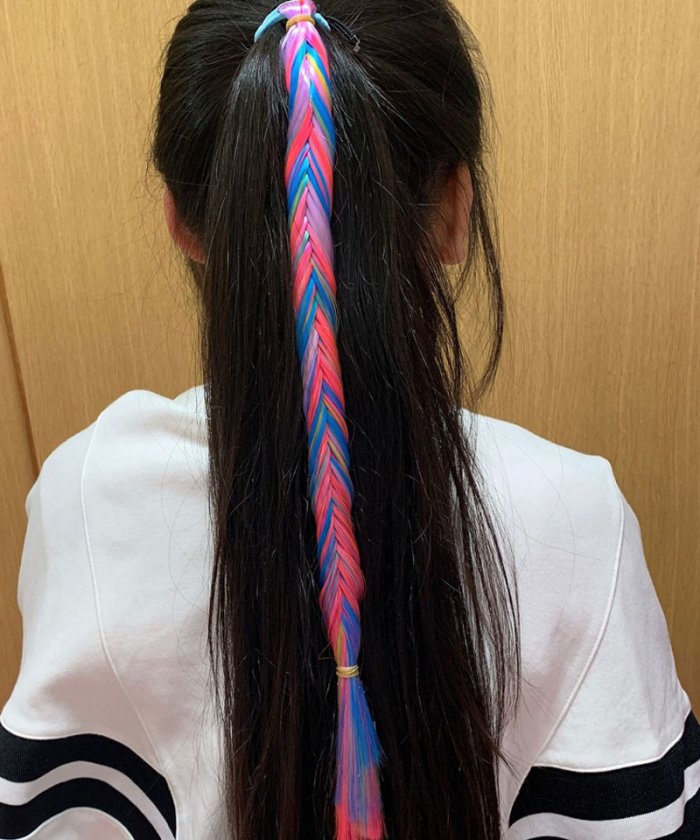 セール 30 Off ヘアアクセサリー エクステ ロング編み込みウィッグ 子供 キッズ ジュニア ダンス ウィッグ つけ毛 カラフル 毛束 ダンサー髪型 ショッピングゴー Shoppinggo Magaseek