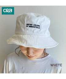CRB(シーアールビー)/ロゴバックベルトバケットハット/ホワイト