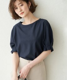 ROPE' PICNIC(ロペピクニック)/袖口タックサッカージャージトップス/ネイビー（40）