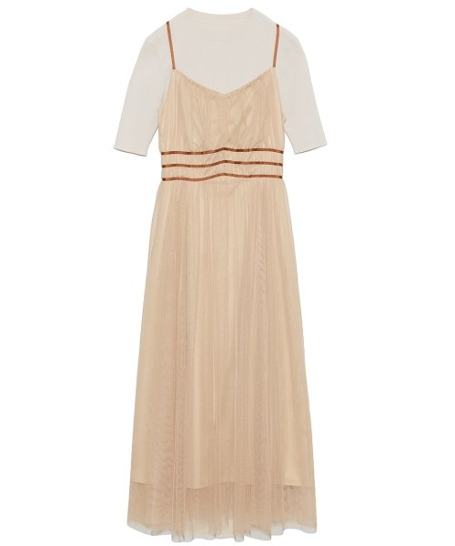 チュールキャミワンピースセット リリー ブラウン Lily Brown Magaseek