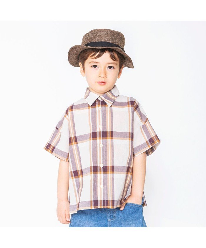セール ペア 半袖チェックシャツ ブランシェス Branshes Magaseek
