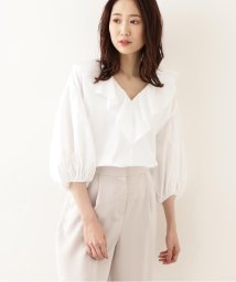 NATURAL BEAUTY BASIC(ナチュラルビューティーベーシック)/ラッフルカラーブラウス/オフ1