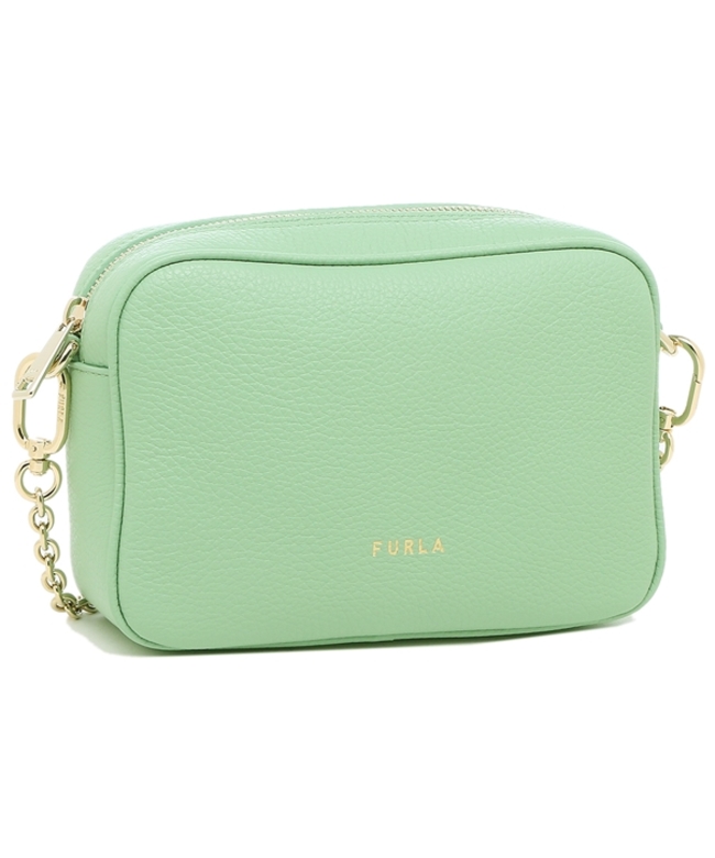 レディースFurla ミニショルダーバッグ　緑色