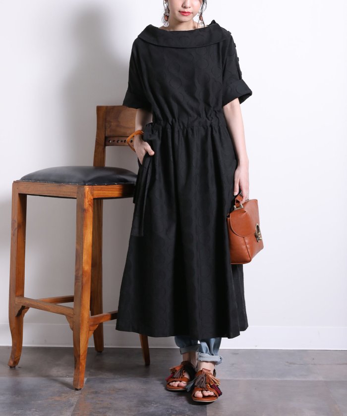 ロールカラードット柄ワンピース オシャレウォーカー Osharewalker Magaseek