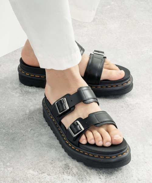Dr Martens ドクターマーチン サンダル 厚底 Myles マイルス スライド レディース メンズ ユニセックス シューズ 靴 レザー 超軽量 ブラック ロッキーモンロー Rocky Monroe Magaseek