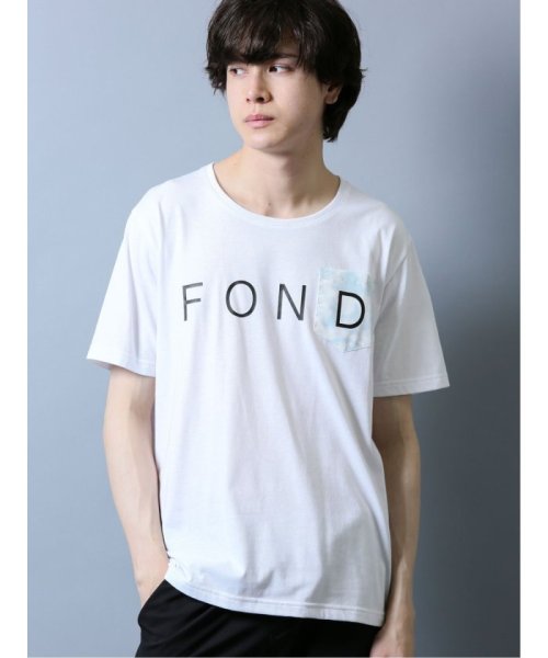 semanticdesign(セマンティックデザイン)/ポケット布帛使い クルーネック半袖Tシャツ/ホワイト