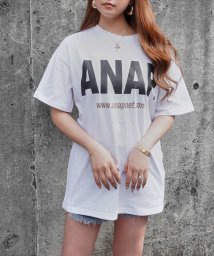 ANAP(アナップ)/ANAPロゴバックサークルプリントTシャツ/ホワイト