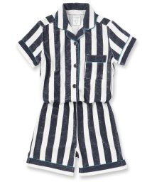 fran de lingerie(フランデランジェリー)/Kid's set－up半袖パジャマシャツ・ショートパンツ上下セット（キッズ）/ネイビー