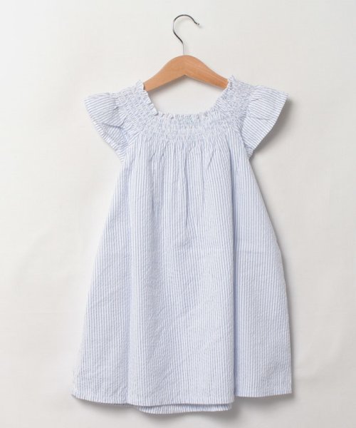 セール キッズシアサッカーストライプオフショルダーワンピース ユナイテッド カラーズ オブ ベネトン ガールズ Benetton United Colors Of Benetton Girls Magaseek