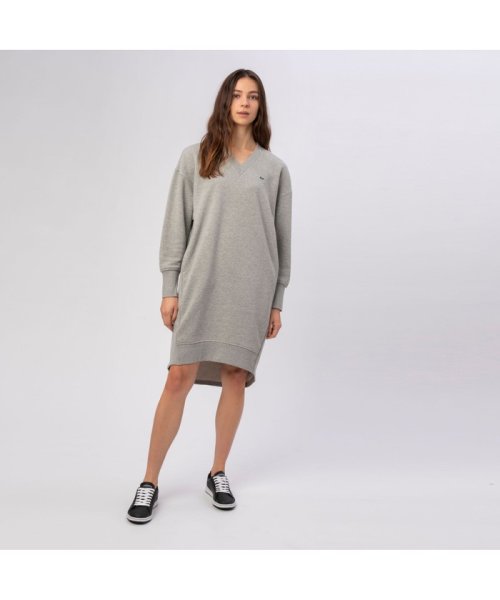 Vネックスウェットワンピース ラコステ Lacoste Magaseek