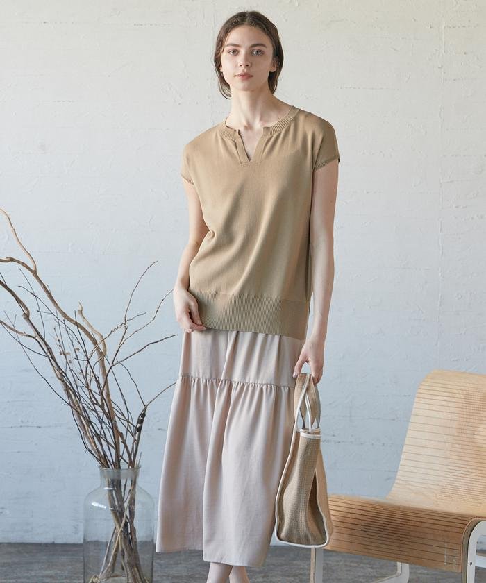 セール キーネックドッキングニットワンピース クリアインプレッション Clear Impression Magaseek