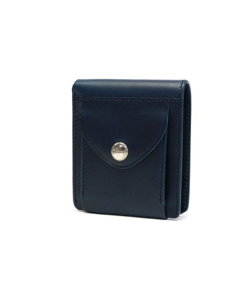 CRAMP(クランプ)/クランプ 財布 Cramp 二つ折り財布 スリムコンパクトウォレット Italian Shrink Leather ミニ財布 レザー 本革 Cr－134N/ブルー