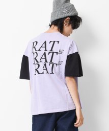 RAT EFFECT(ラット エフェクト)/バックビッグロゴTシャツ/パープル