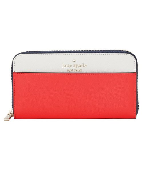 kate spade new york(ケイトスペードニューヨーク)/【kate spade new york(ケイトスペード)】kate spade new york ケイトスペード STACI COLORBLOCK L WAL/REDMULTI