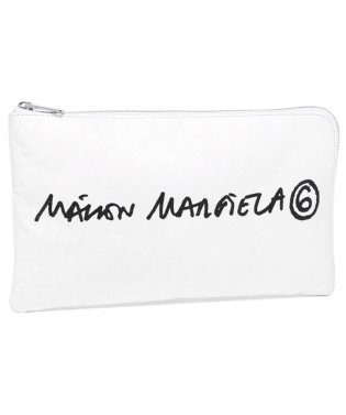 MM6 Maison Margiela/エムエムシックス メゾンマルジェラ クラッチバッグ ハンドプリント ナンバーロゴ ホワイト レディース MM6 Maison Margiela S63WD000/504049778