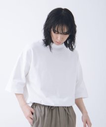 URBAN RESEARCH(アーバンリサーチ)/URBAN RESEARCH iD　MOCK NECK SHORT－SLEEVE T－SHIRTS/WHITE