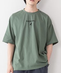 JEANS MATE(ジーンズメイト)/【KANGOL】ロゴシシュウビッグTシャツ/オリーブ