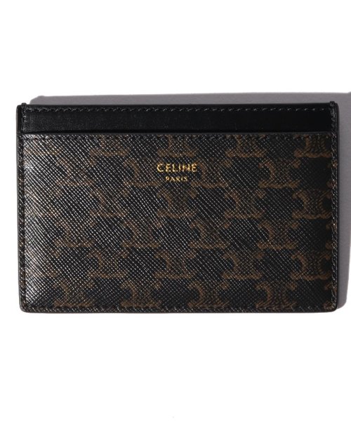 CELINE(セリーヌ)/【CELINE】TRIOMPHE CANVAS CARD HOLDER/BLACK/TAN