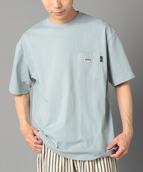 FREDYMAC(フレディマック)/【TAION/タイオン】FREDYMAC別注 パッカブルTシャツ ポケT UNISEX/サックスブルー