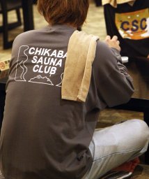 ZIP FIVE(ジップファイブ)/【111969bz】CHIKABA SAUNA CLUB USAコットンオーバーサイズロンT/チャコールグレー