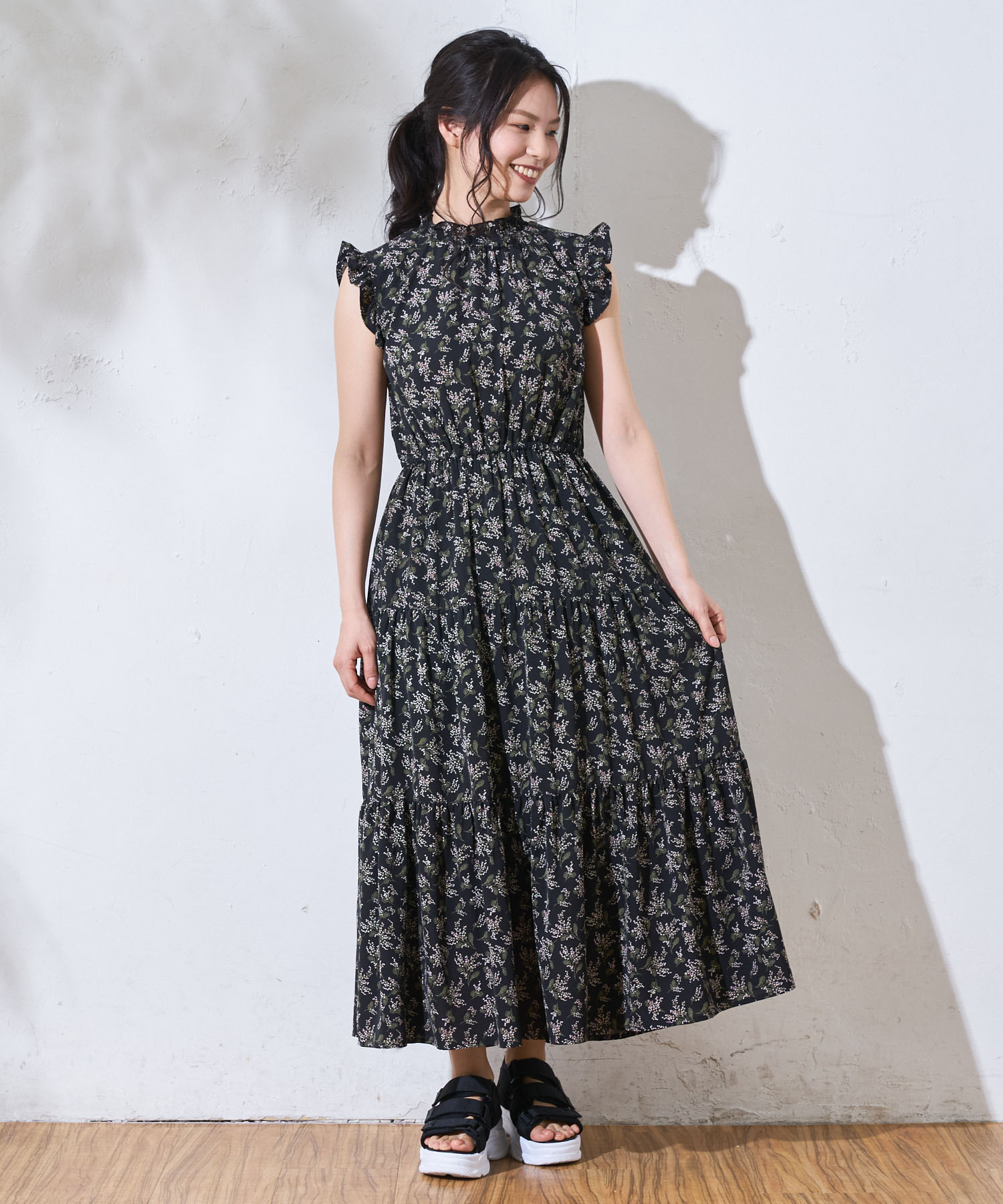 新品】エポカ ロングワンピース マキシ丈 リリープリント 花柄