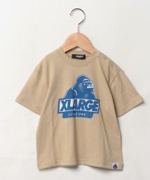 XLARGE KIDS(エクストララージ　キッズ)/古着加工OGゴリラ半袖Tシャツ/ベージュ