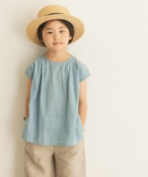 URBAN RESEARCH DOORS（Kids）(アーバンリサーチドアーズ（キッズ）)/シアーチェックオーバーブラウス(KIDS)/サックス