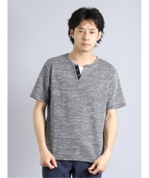 m.f.editorial(エムエフエディトリアル)/杢テレコ クルーネック半袖Tシャツ/グレー