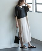 NOBLE/DVS マテリアルコンビワンピース◆/504052316