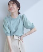 ViS/パワーショルダー袖オーガンジー半袖プルオーバー/504052894