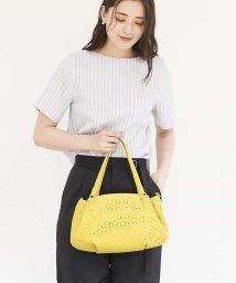 MK MICHEL KLEIN BAG(エムケーミッシェルクランバッグ)/【2WAY】パンチングミニトート/イエロー