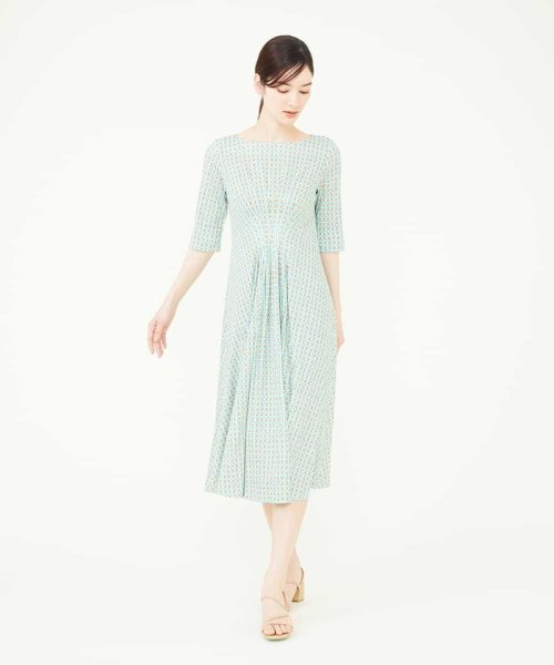 セール シビラ Sybilla ジオメトリックタックワンピース Magaseek