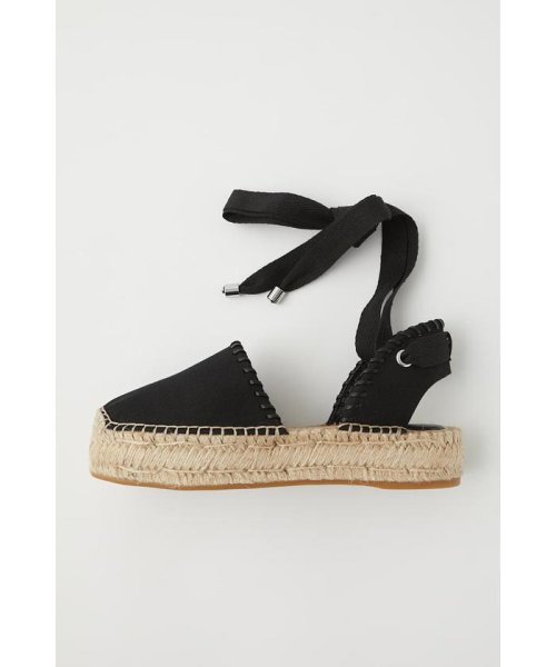 moussy(マウジー)/LACE UP ESPADRILLES/BLK