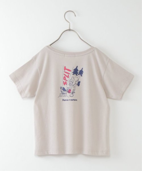 ikka kids(イッカ　キッズ)/【キッズ】タケウチアツシコラボTシャツ GIRLS（120～150cm）(薪割り)/ベージュ