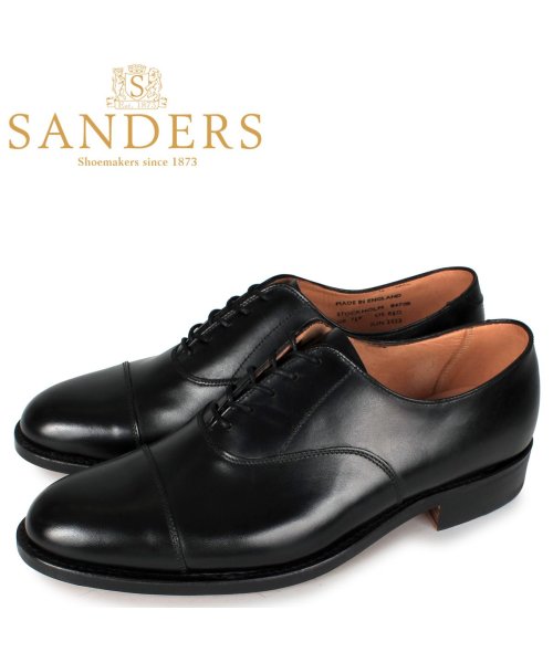 Sanders サンダース オックスフォードシューズ ビジネスシューズ メンズ ウイングチップ Stockholm Fワイズ ブラック 黒 8470b サンダース Sanders Magaseek