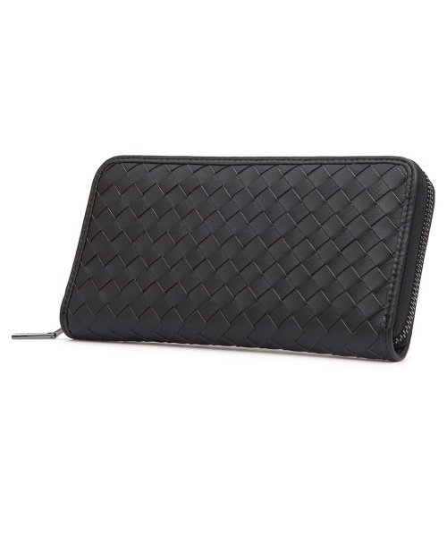 VANQUISH(ヴァンキッシュ)/ヴァンキッシュ VANQUISH 財布 長財布 メンズ ラウンドファスナー LAMB LEATHER LONG WALLET ブラック グレー ネイビー ダーク/ブラック