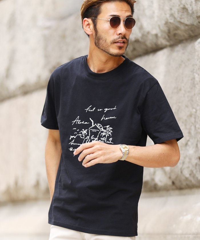 イラスト半袖プリントtシャツ Tシャツ メンズ おしゃれ ティーシャツ 半袖 カットソー トップス クルーネック ジギーズショップ Jiggys Shop Magaseek