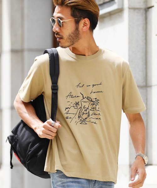 イラスト半袖プリントtシャツ Tシャツ メンズ おしゃれ ティーシャツ 半袖 カットソー トップス クルーネック ジギーズショップ Jiggys Shop Magaseek