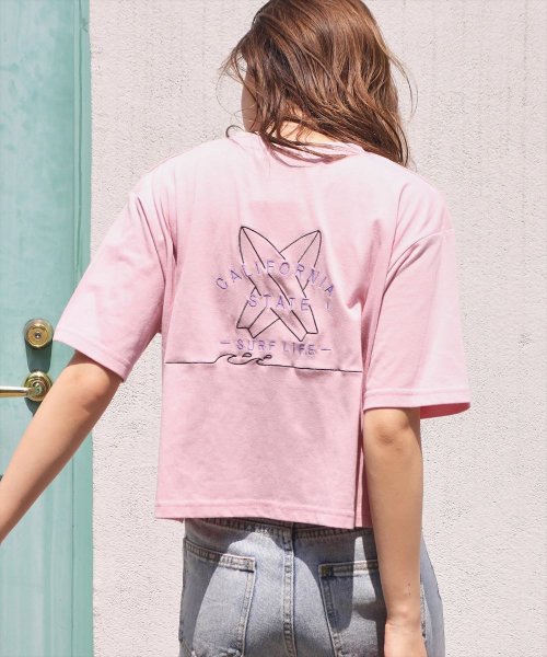 anap mimpi(アナップミンピ)/刺繍クロップドTシャツ/ピンク