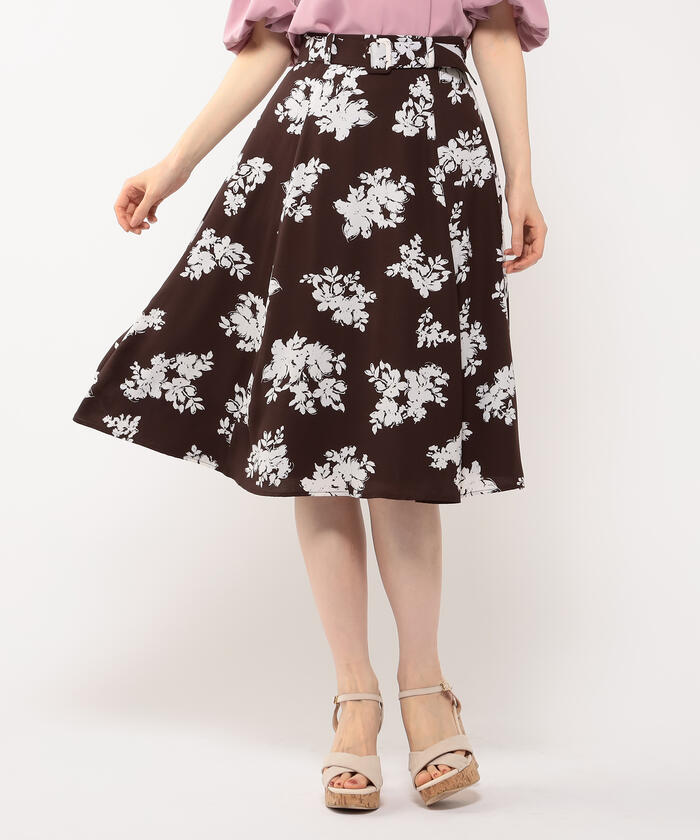 【セール】 ミッシュマッシュ(MISCH MASCH) |単色花柄スカート ...