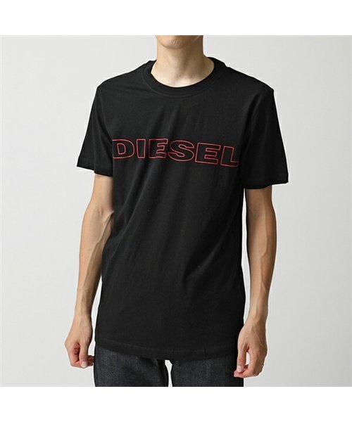 DIESEL(ディーゼル)/【DIESEL(ディーゼル)】00CG46 0DARX UMLT－JAKE クルーネック 半袖 Tシャツ カットソー 900 メンズ/ブラック
