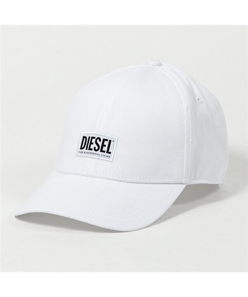 DIESEL(ディーゼル)/【DIESEL(ディーゼル)】SYQ9 BAUI CORRY HAT ロゴプリント ベースボールキャップ 帽子 100/ホワイト メンズ レディース/ホワイト