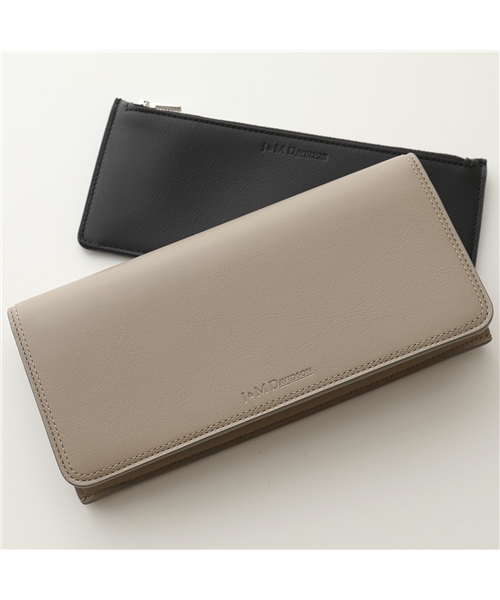 【J&M DAVIDSON(ジェイアンドエム デヴィッドソン)】SFWL 0BC SCXX FLAT WALLET BI－COLOUR レザー  二つ折り長財布