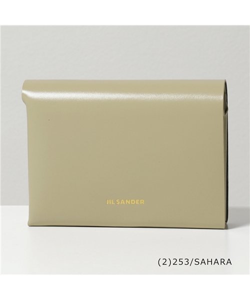 Jil Sander(ジル・サンダー)/【JILSANDER(ジルサンダー)】JSPS840162 WSS00080N WSS00083N TRI－FOLDED WALLET  レザー 二つ折り財布 /カーキ