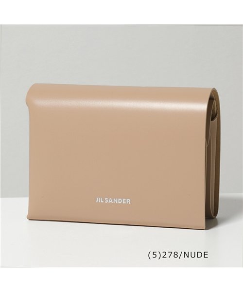 Jil Sander(ジル・サンダー)/【JILSANDER(ジルサンダー)】JSPS840162 WSS00080N WSS00083N TRI－FOLDED WALLET  レザー 二つ折り財布 /ヌード