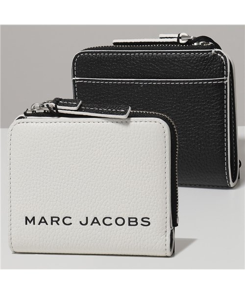  Marc Jacobs(マークジェイコブス)/【MARC JACOBS(マークジェイコブス)】M0017061 レザー 二つ折り財布 ミニ財布 164/COTTON－MULTI レディース/ブラック系